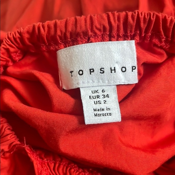 Topshop Orange Maxi A-Line Tiered Dress - Picture 10 of 12